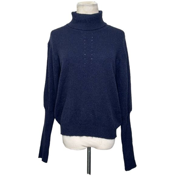 Stitches & Stripes navy blue turtle neck sweater size M - Picture 1 of 14